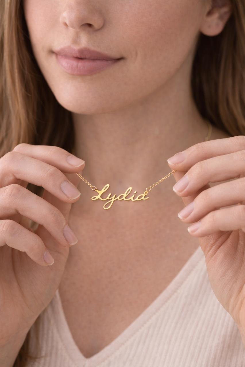 Cursive Name Necklace – Non-Tarnish Everyday Wear Personalized Jewelry