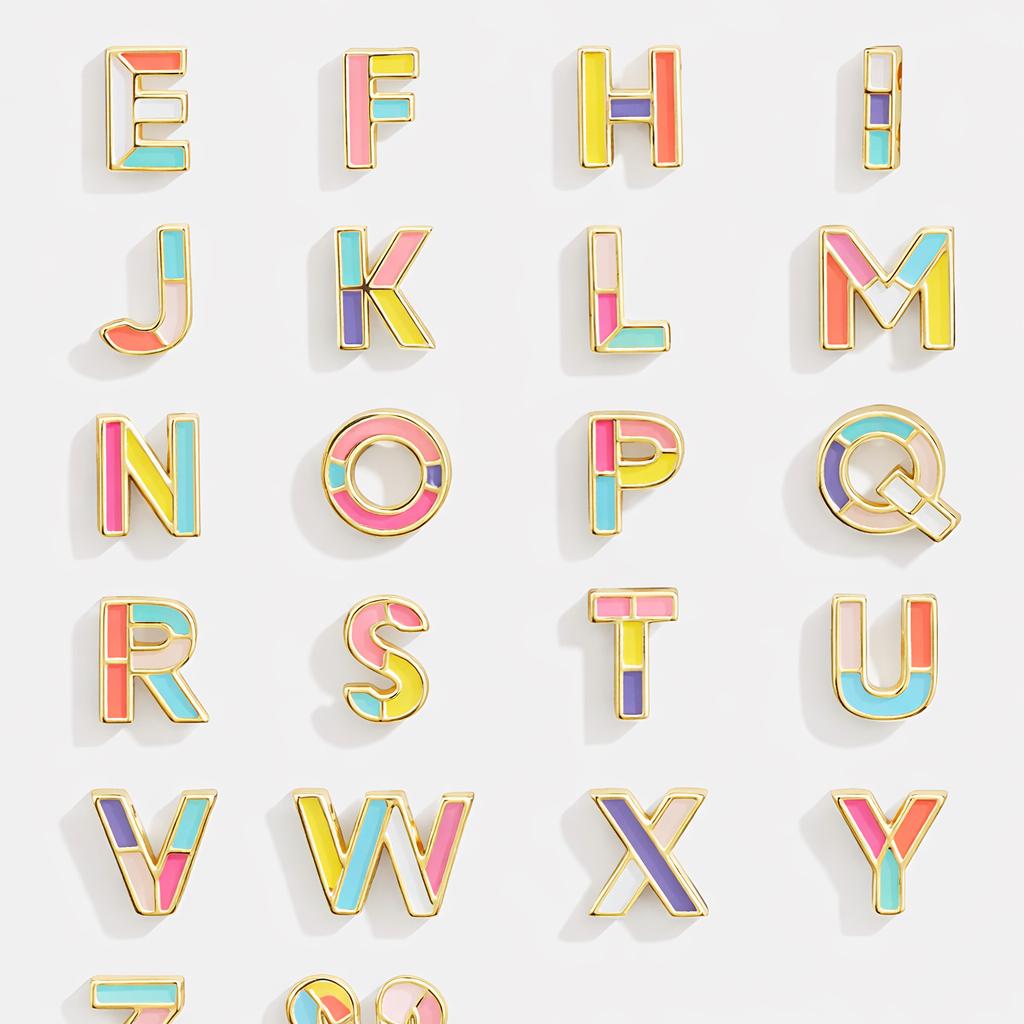 Minimalist Letter Bracelet – Fashionable Oil Drip Alphabet Bracelet, Adjustable Personalized Jewelry