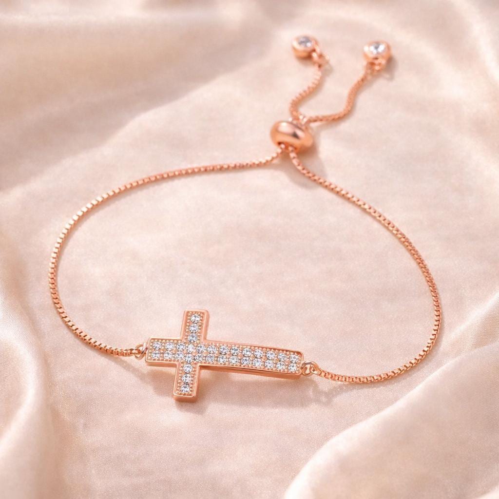 Dainty Cross Faith Bracelet