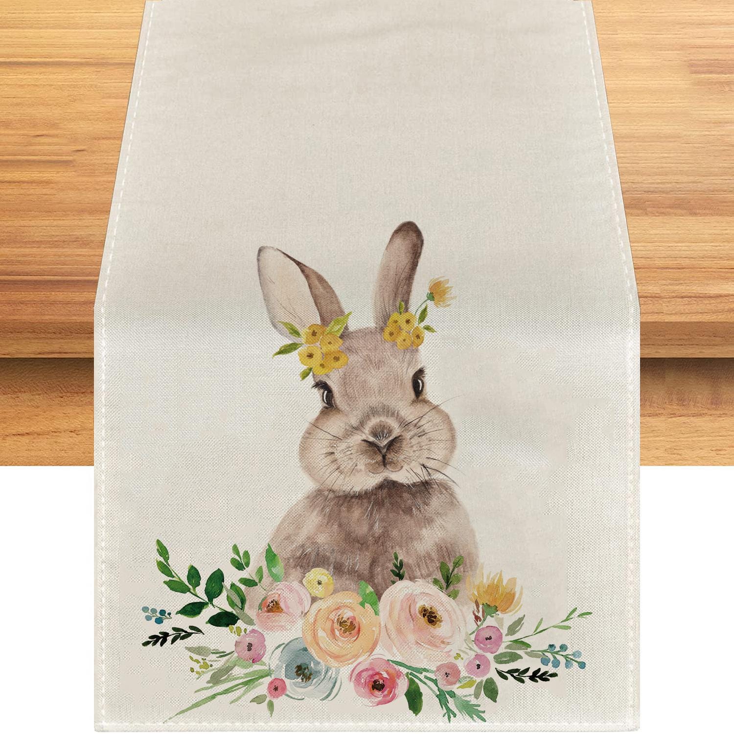 Buy 1 Get 1 Free - Easter Table Runner Bunny Print – Farmhouse Spring Decor