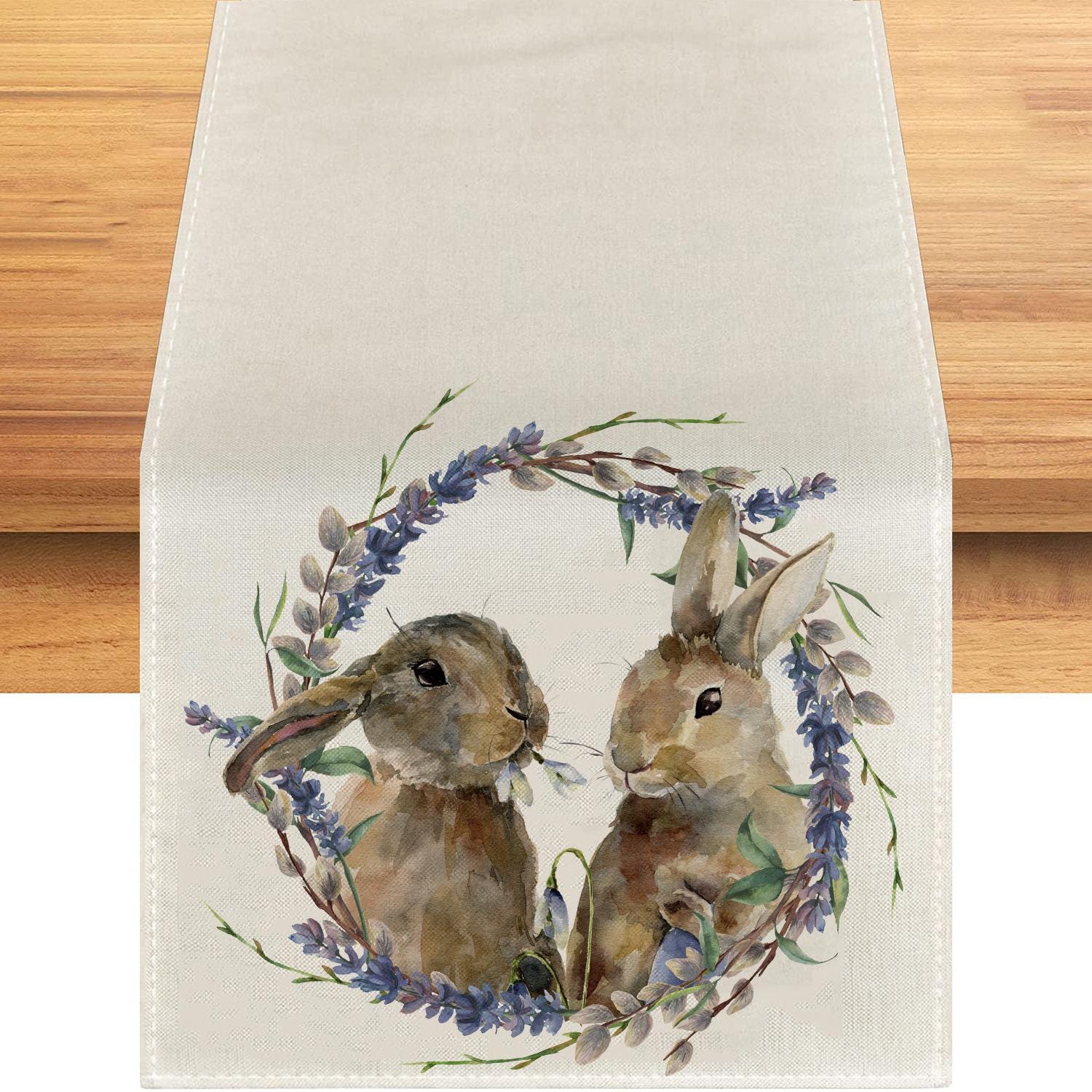 Buy 1 Get 1 Free - Easter Table Runner Bunny Print – Farmhouse Spring Decor