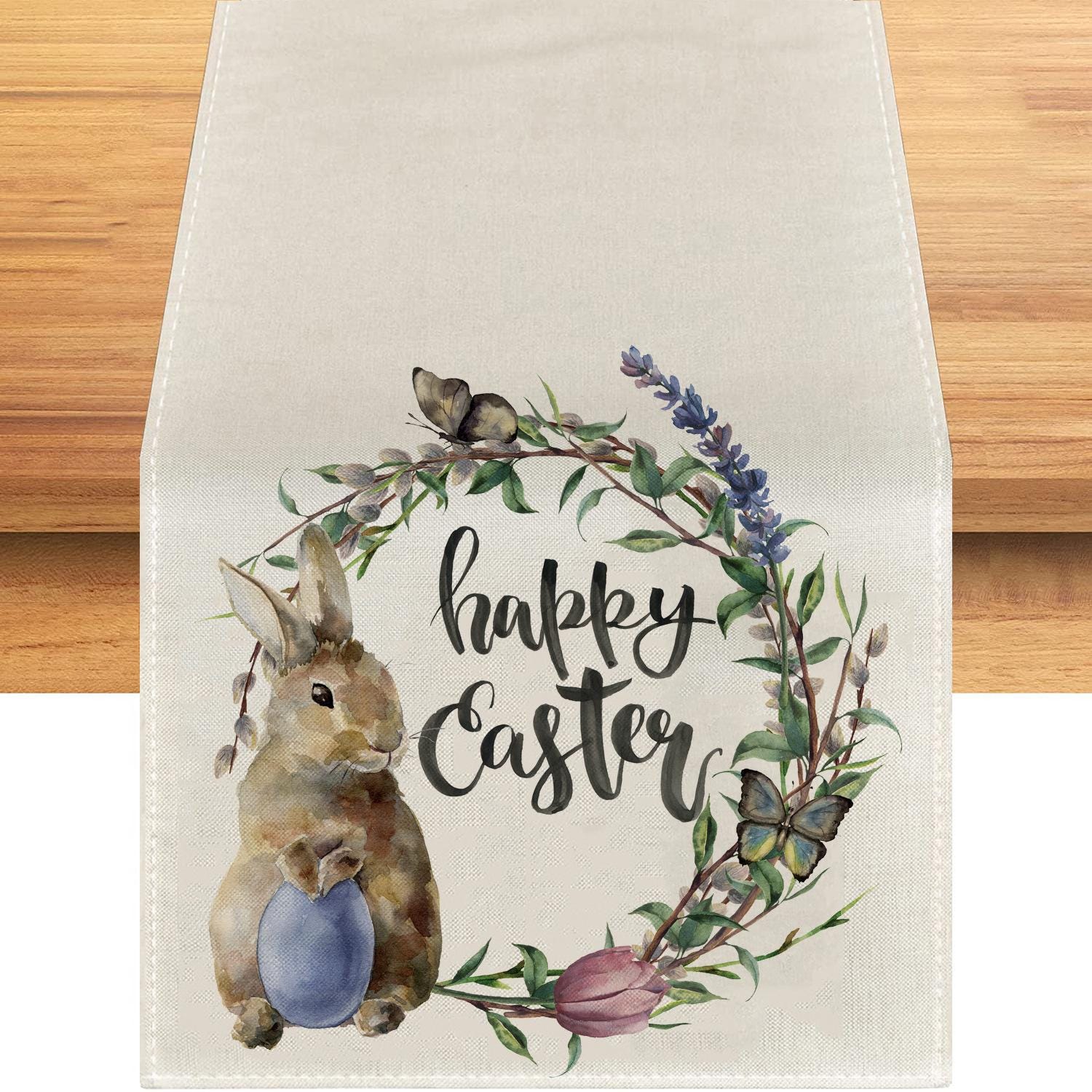 Buy 1 Get 1 Free - Easter Table Runner Bunny Print – Farmhouse Spring Decor