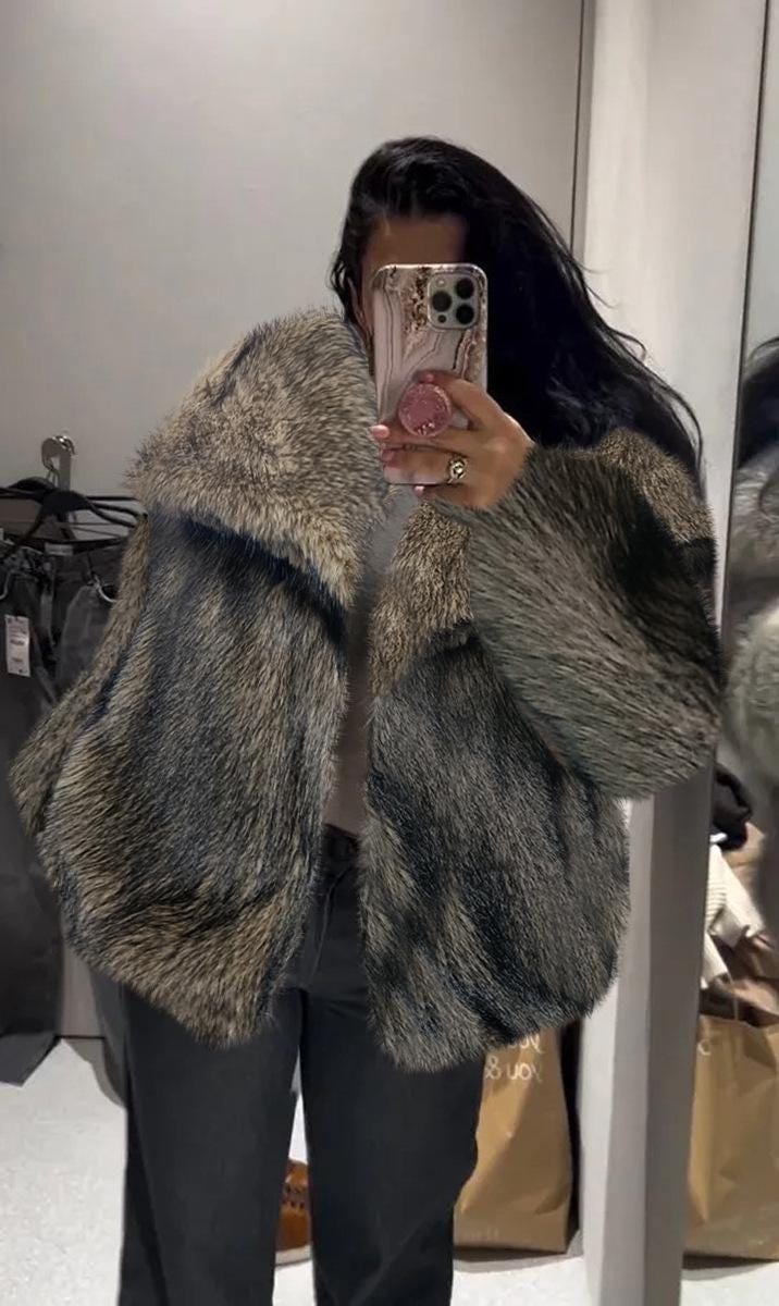 Luxury Women’s Faux Fur Jacket – Plush Soft Lapel Coat, Chic Winter Outerwear