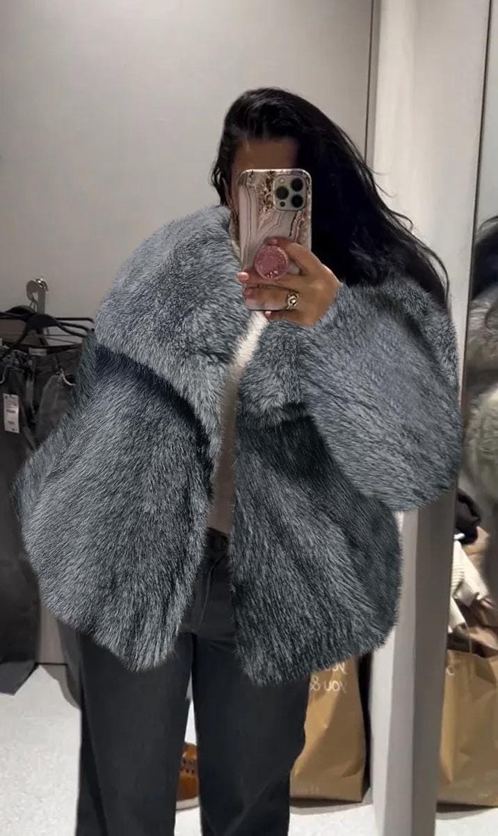 Luxury Women’s Faux Fur Jacket – Plush Soft Lapel Coat, Chic Winter Outerwear