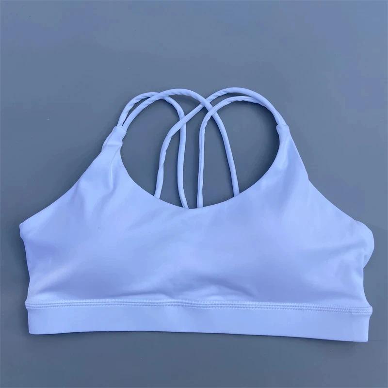 Seamless Sports Bra Women – Nude Feel High Support Workout Bra, Solid Color Yoga Gym Bra
