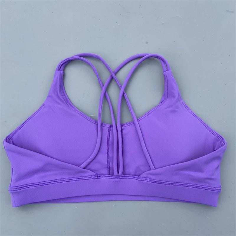 Seamless Sports Bra Women – Nude Feel High Support Workout Bra, Solid Color Yoga Gym Bra