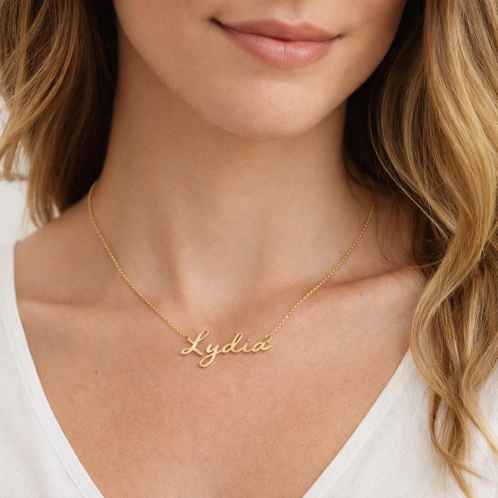 Cursive Name Necklace – Non-Tarnish Everyday Wear Personalized Jewelry