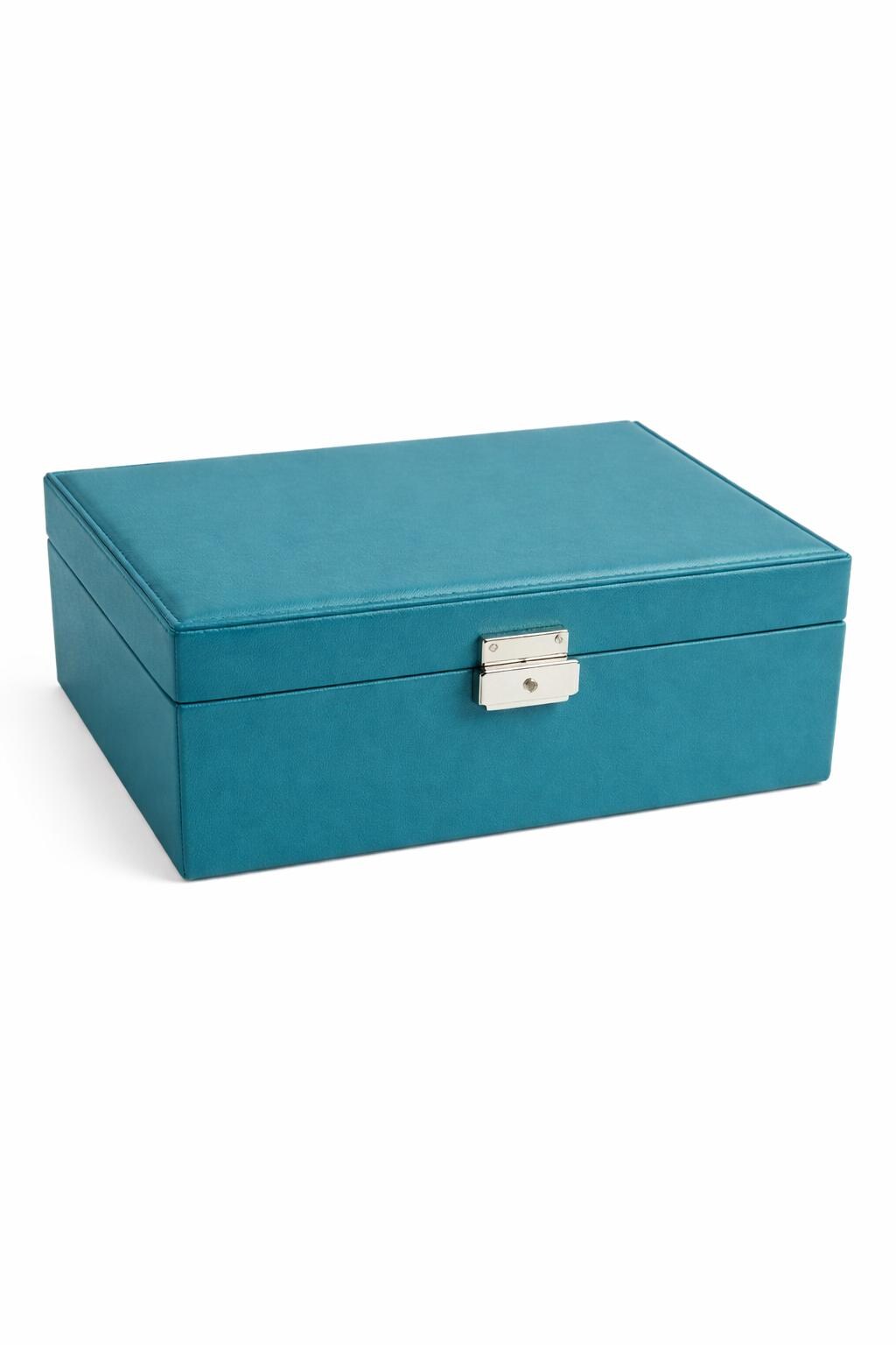 Custom Leather Jewelry Storage Box – Double Layer Travel Organizer for Women