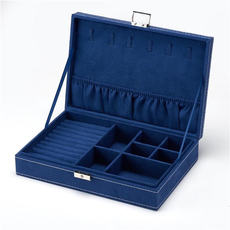 Large Jewelry Organizer Box with Drawers – Multi Layer Storage for Earrings, Necklaces & Rings
