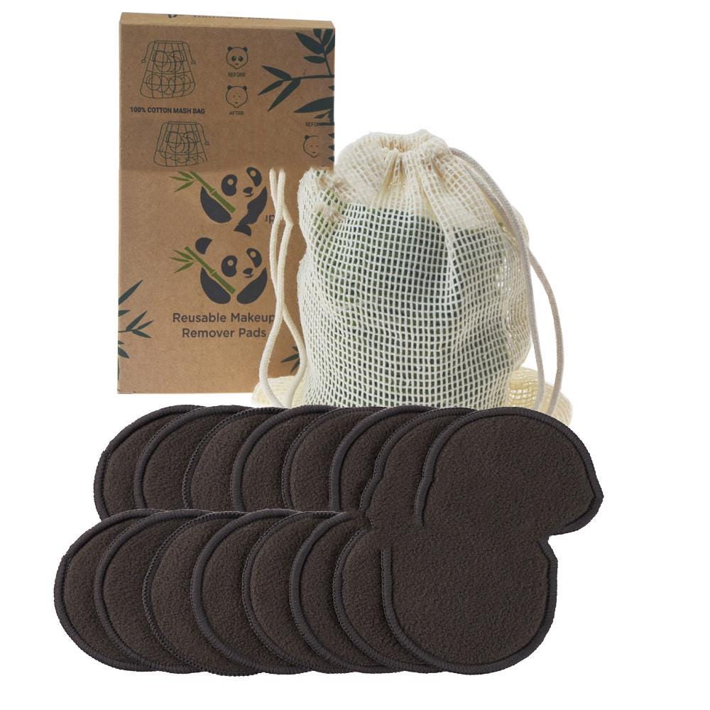 Bamboo Fiber Makeup Remover Pads – Reusable Eco Friendly Facial Cleansing Set