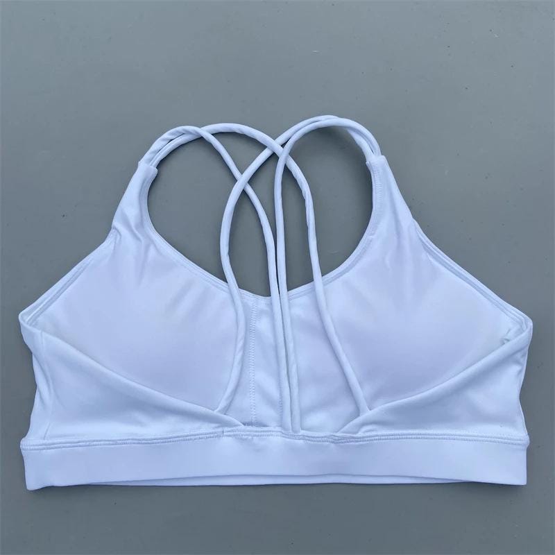 Seamless Sports Bra Women – Nude Feel High Support Workout Bra, Solid Color Yoga Gym Bra