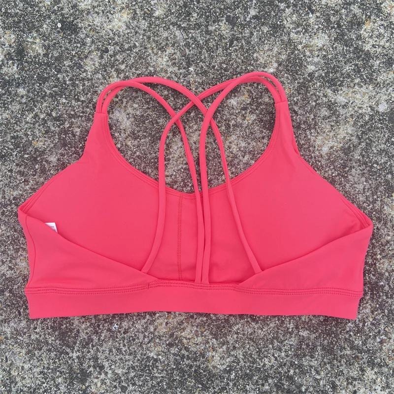 Seamless Sports Bra Women – Nude Feel High Support Workout Bra, Solid Color Yoga Gym Bra